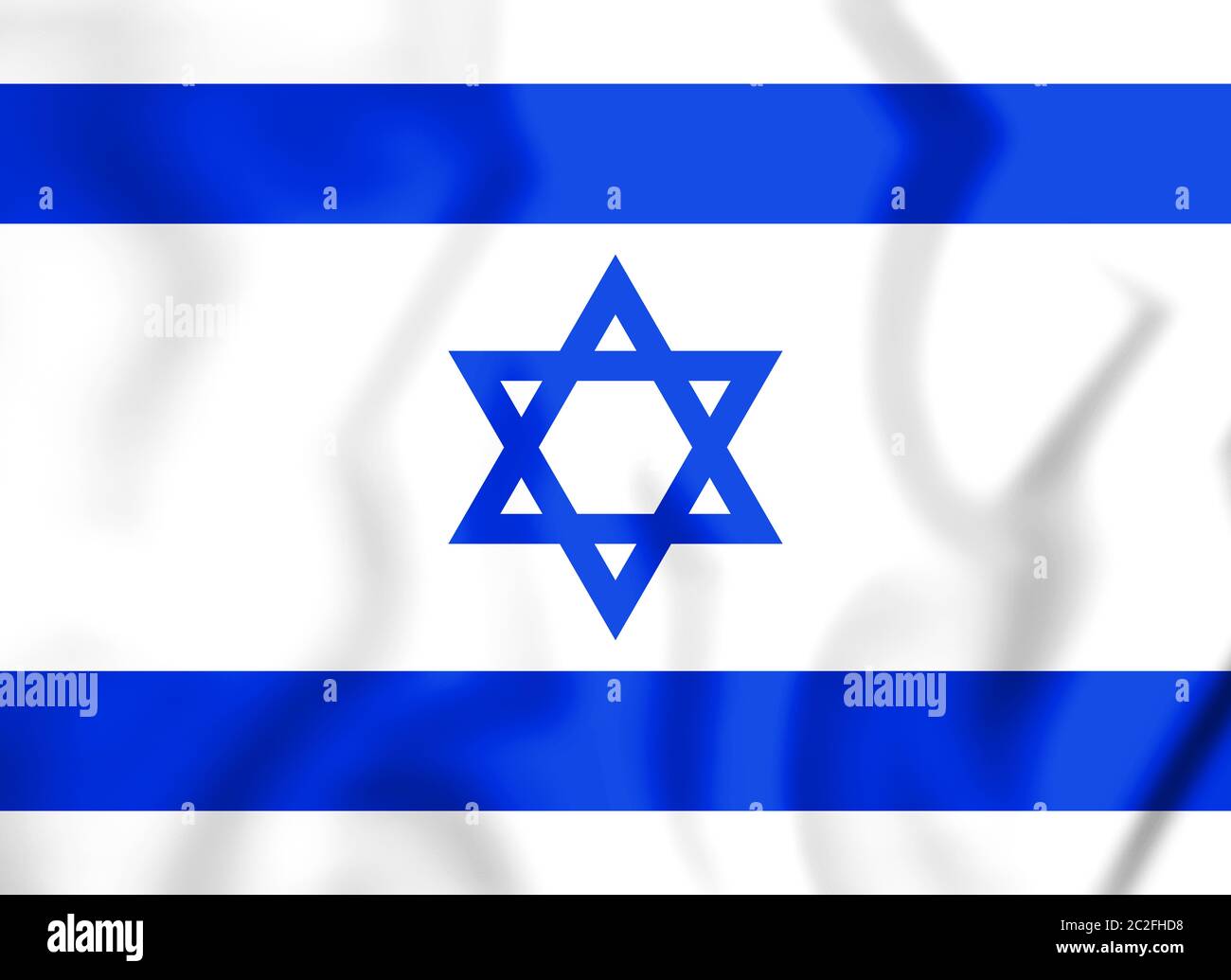 3D Flag of Israel. 3D Illustration Stock Photo - Alamy