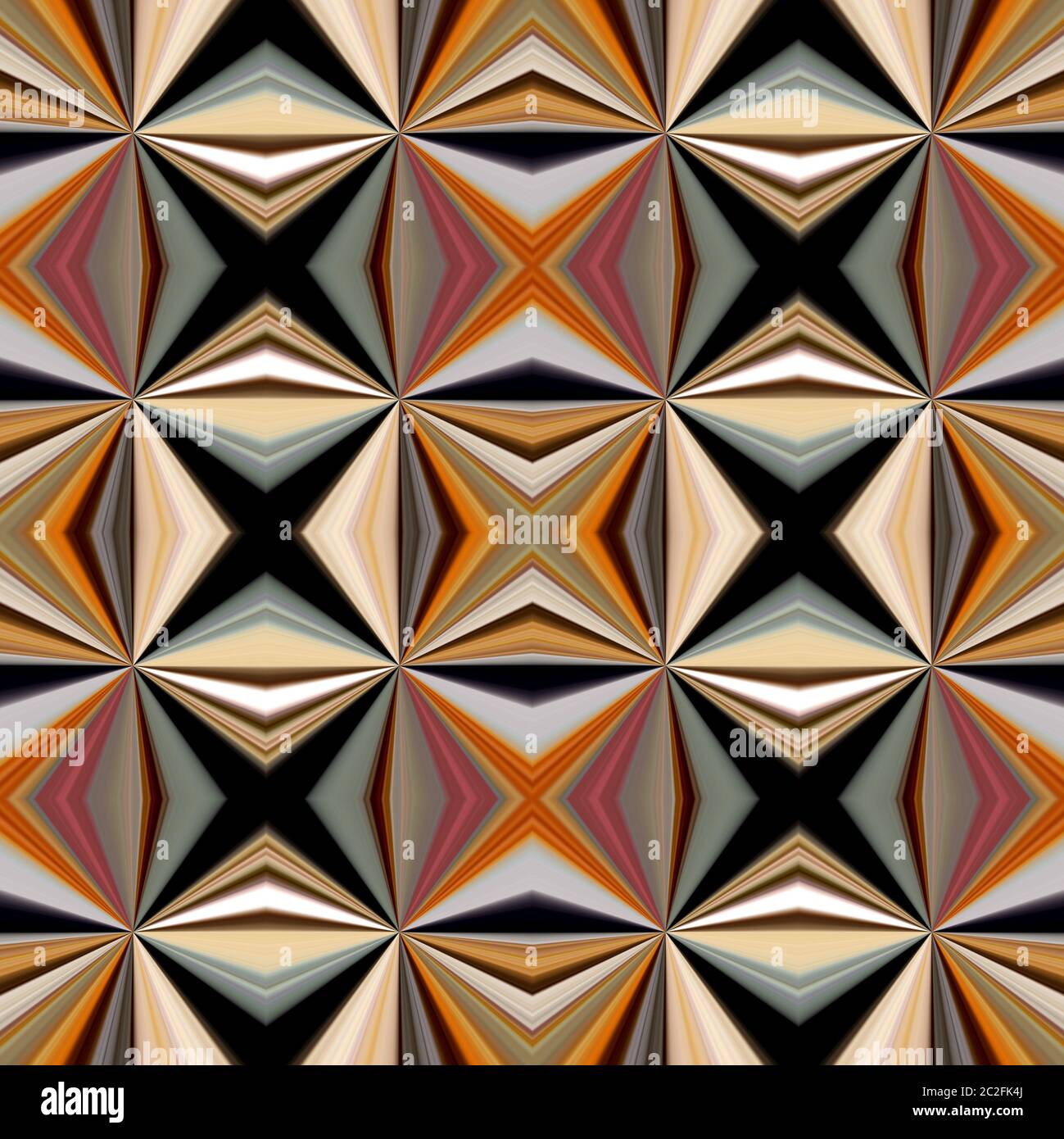 digital created seamless repeating tiles pattern in brown and beige neutrals Stock Photo