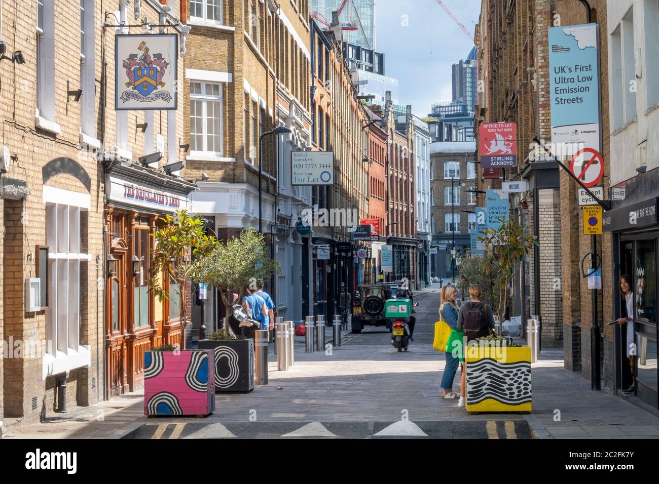 London Charlotte Road, a colourful high street in Shoreditch, East London Stock Photo Alamy
