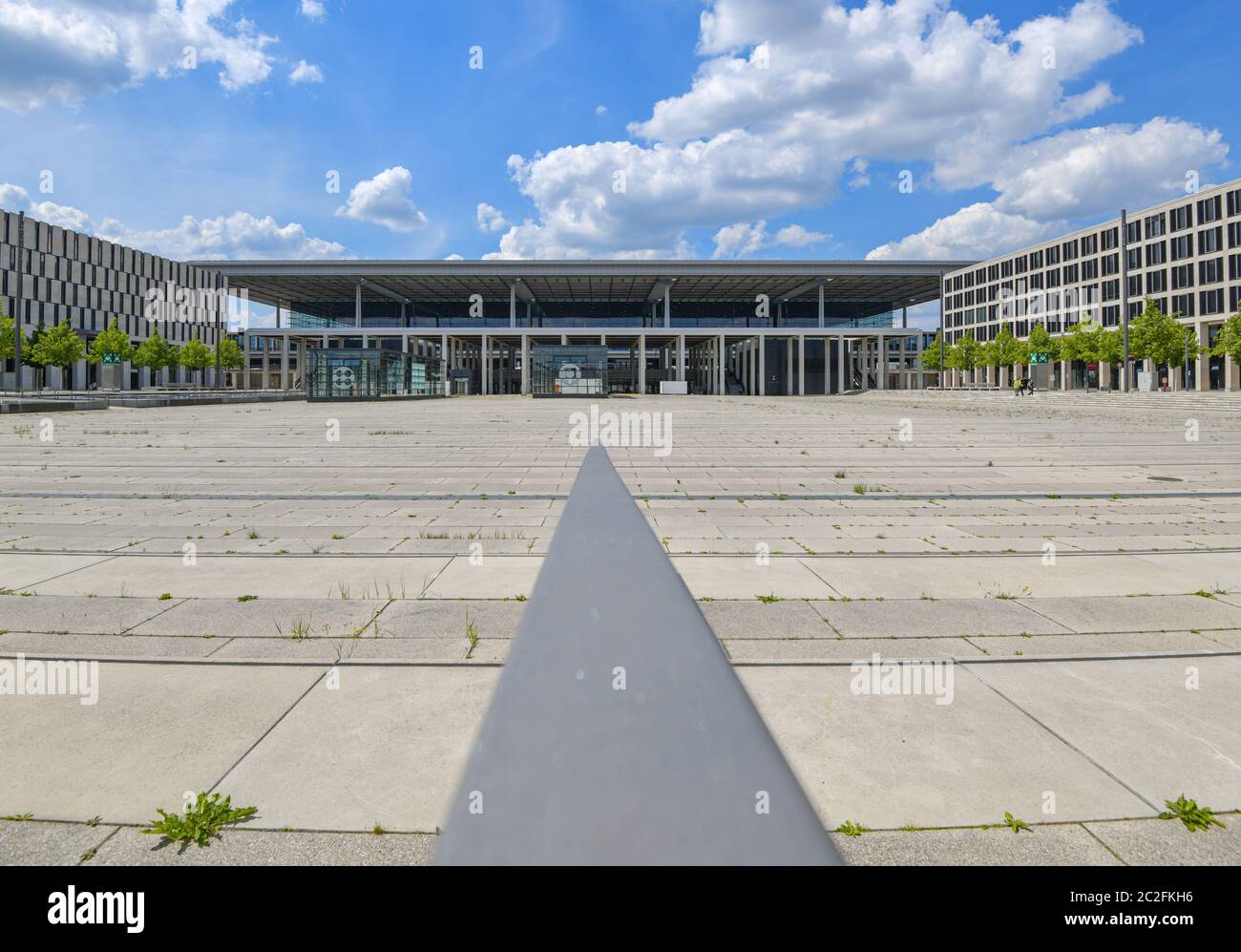 17 June 2020, Brandenburg, Schönefeld: The terminal of the capital airport Berlin Brandenburg Willy Brandt (BER). According to the operator, there are no more obstacles to the planned opening of the new Capital Airport BER in October 2020. After years of delays, BER is scheduled to start operations at the end of October 2020. The operating company is owned by the states of Berlin and Brandenburg and the federal government. Photo: Patrick Pleul/dpa-Zentralbild/ZB Stock Photo