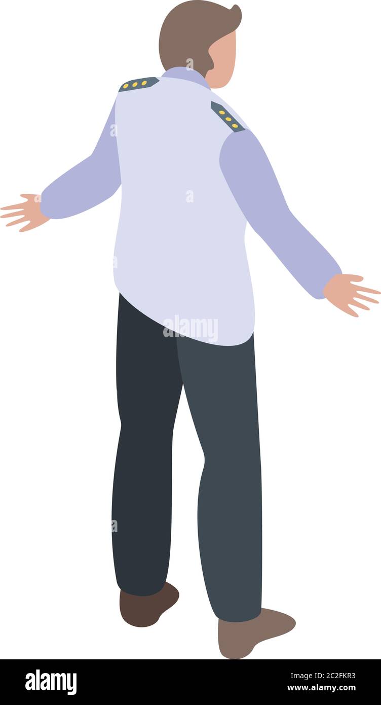 Policeman cop icon, isometric style Stock Vector