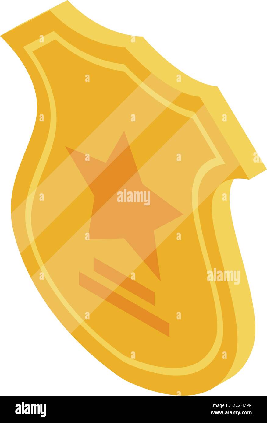 Policeman badge icon, isometric style Stock Vector