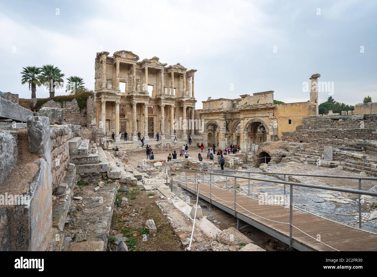 The Library of Celsus in Ephesus Selcuk, Izmir province Turkey Stock Photo