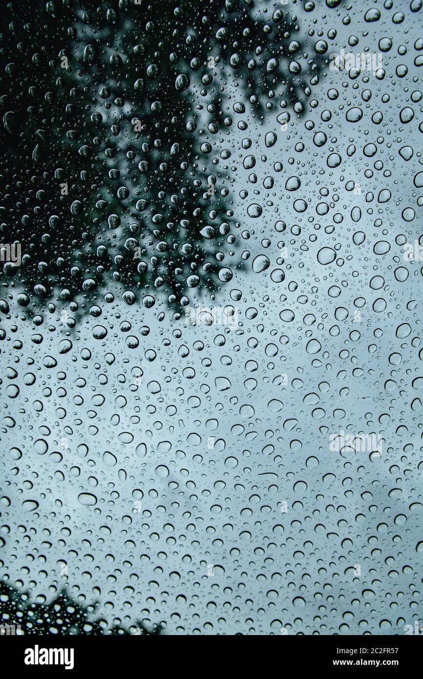 Texture Background Of Wet Window With Raindrops Nature Wallpaper And Backdrop Concept Of Sadness Atmosphere Stock Photo Alamy