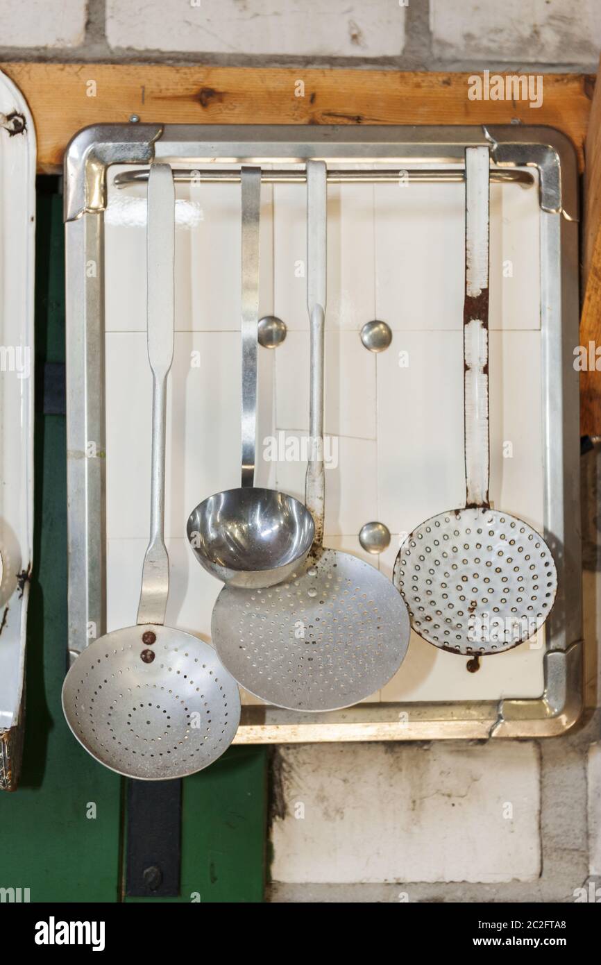 Skimmers and ladle Stock Photo Alamy