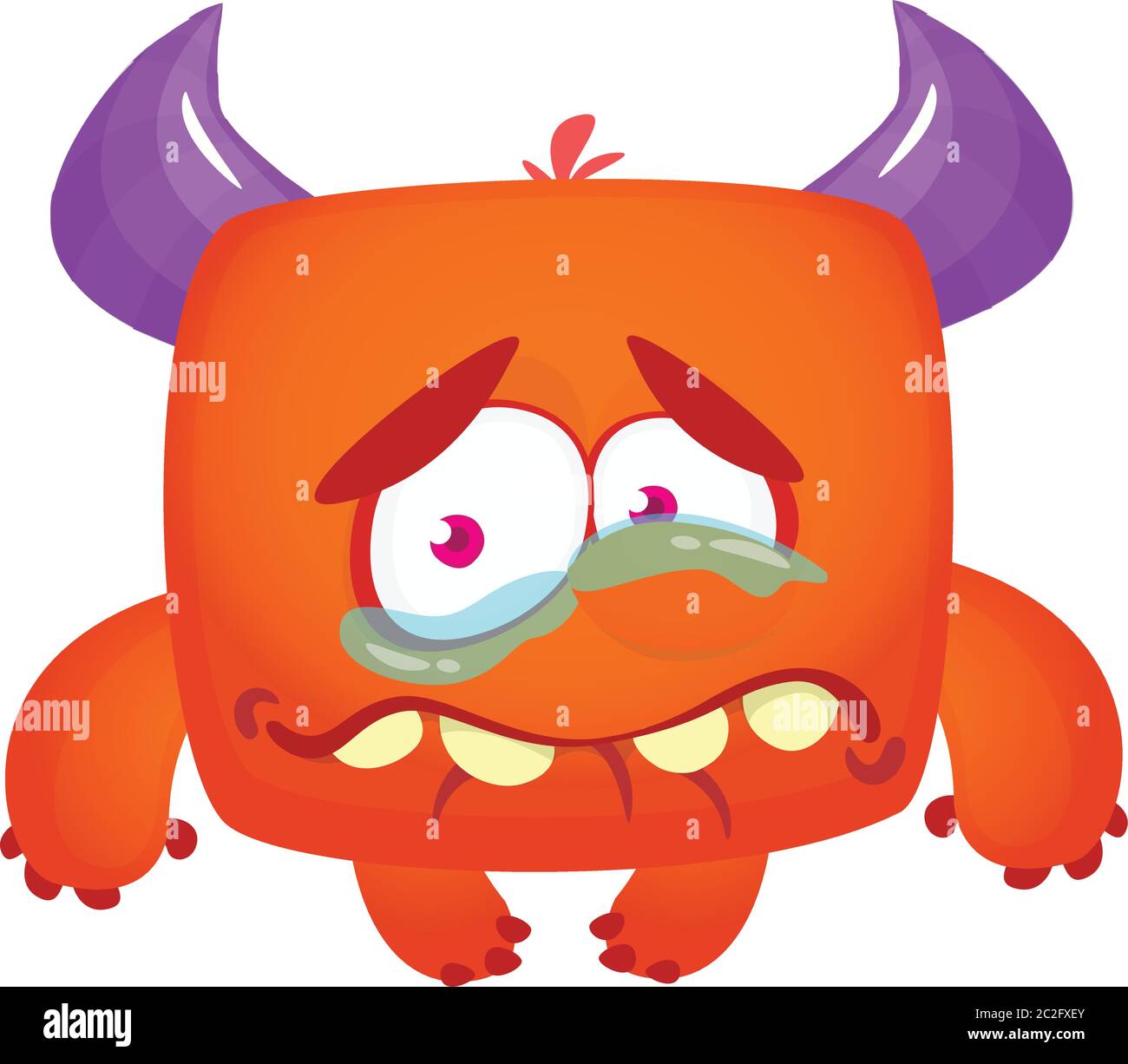 Funny and sad cartoon monster crying. Vector Halloween illustration Stock Vector Image & Art - Alamy Funny and sad cartoon monster crying. Vector Halloween illustration Stock Vector Image & Art - Alamy