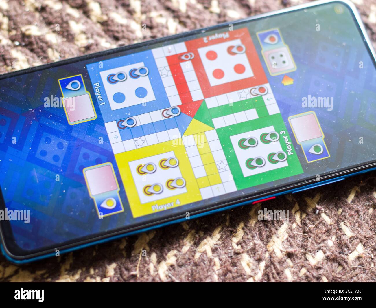Assam, india - May 23, 2020 : Ludo king. A game adopting the indian traditional board game ludo. Stock Photo