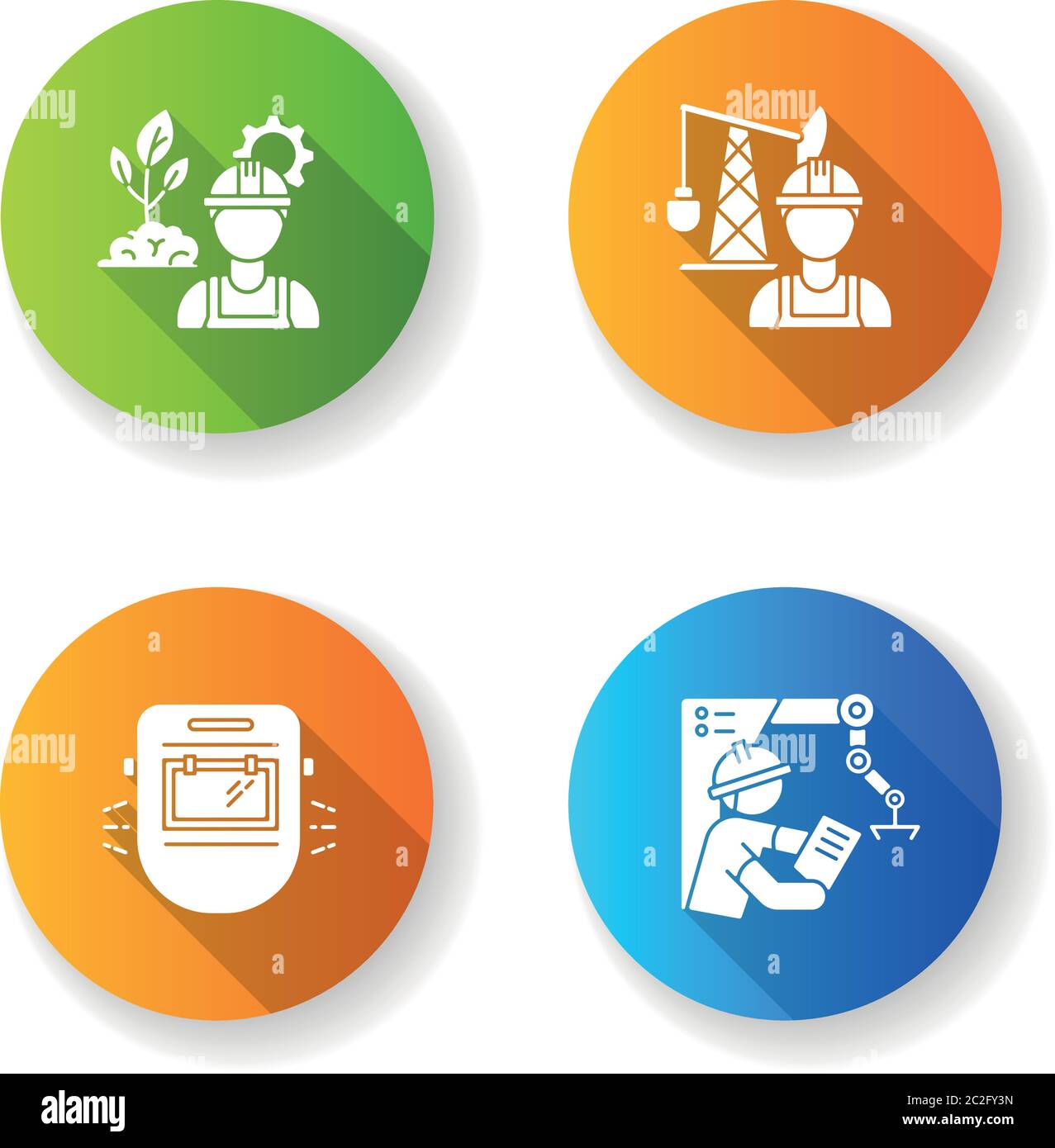 Engineer blue round flat hi-res stock photography and images - Alamy