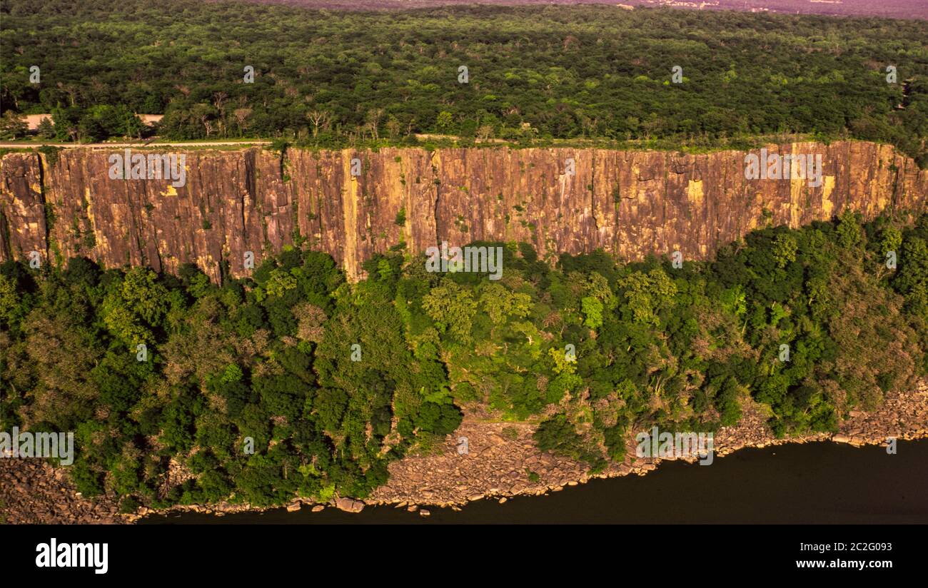 Palisades cliffs along the western shore of the Hudson River in New