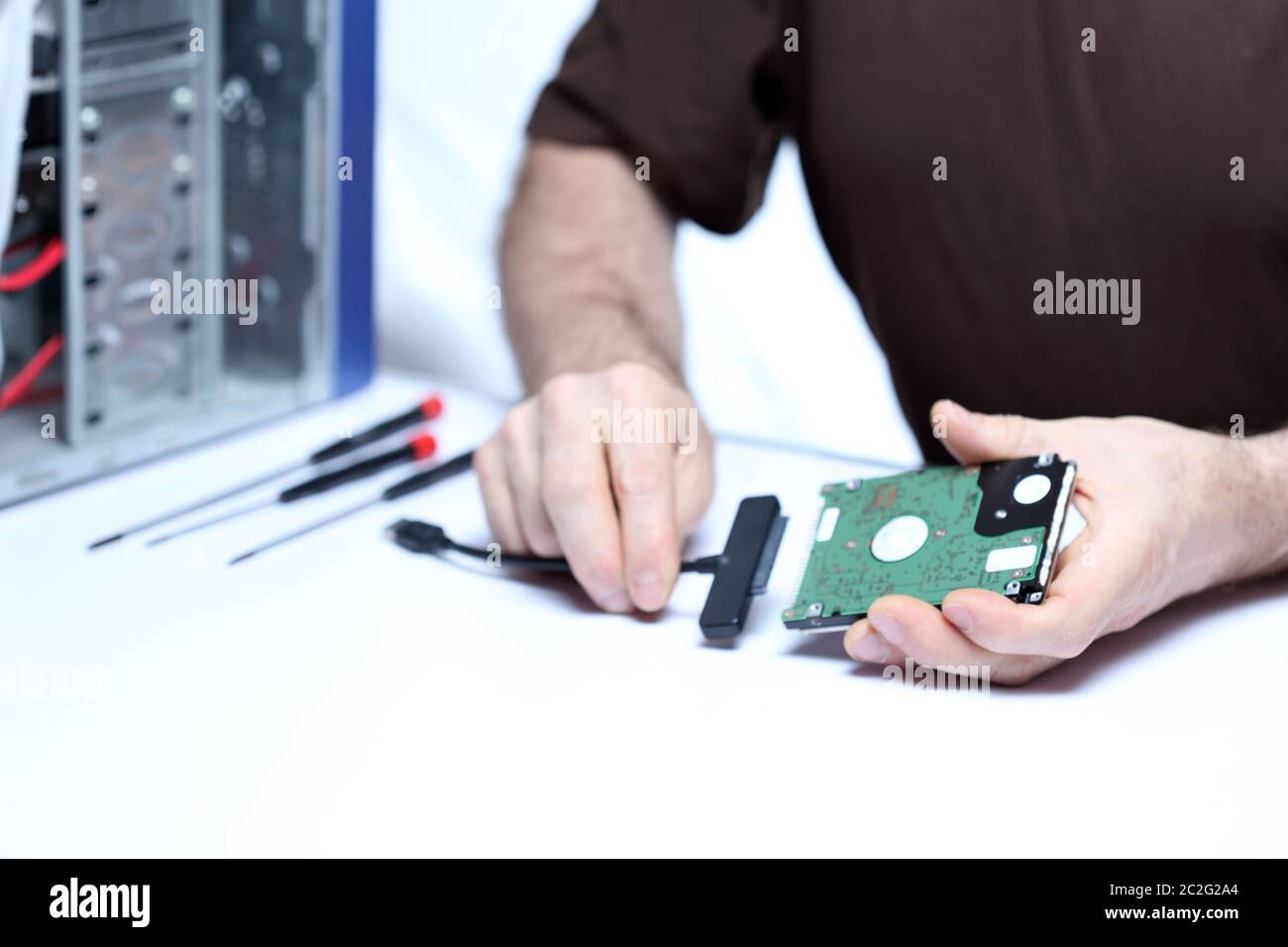 Computer repairman working on hi-res stock photography and images - Alamy
