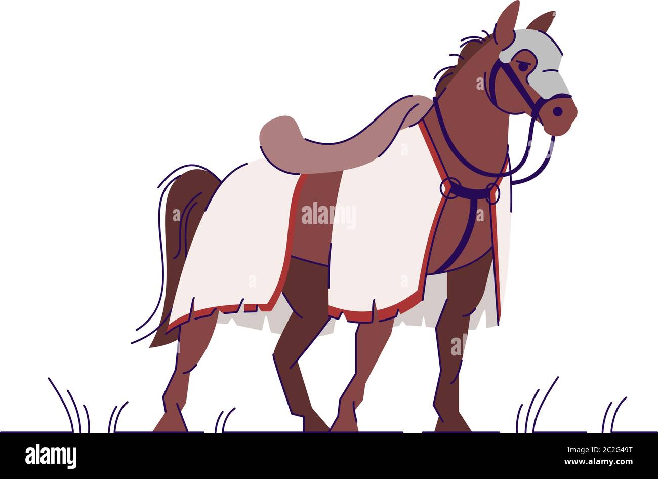Chivalry semi flat RGB color vector illustration Stock Vector