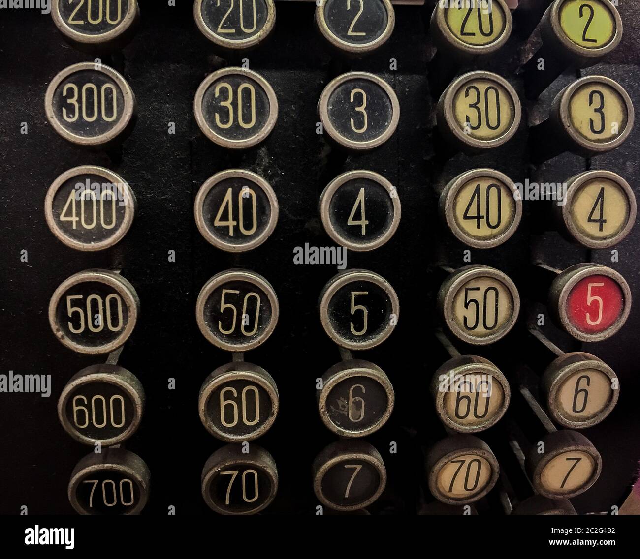 Close up details of a keypad of a cash register Stock Photo Alamy