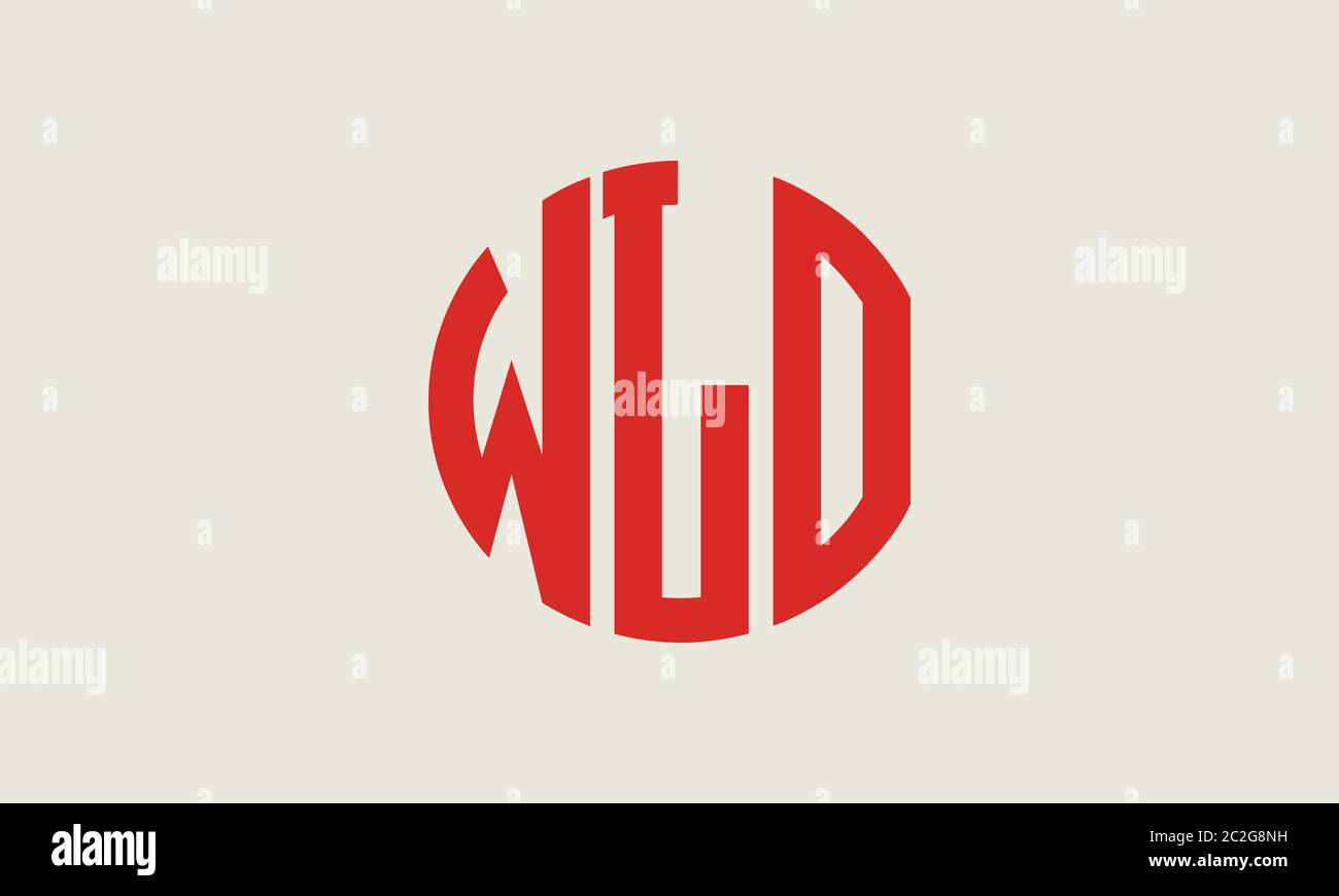 WLO circular emblem alphabet letter vector logo template Stock Vector Image  & Art - Alamy