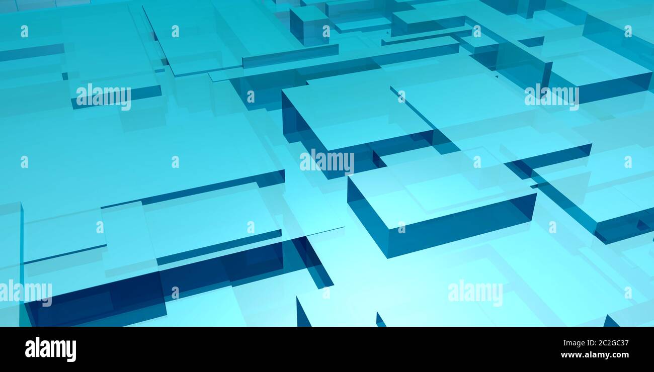 Cloud Technologies and Integrated System as a Concept Stock Photo