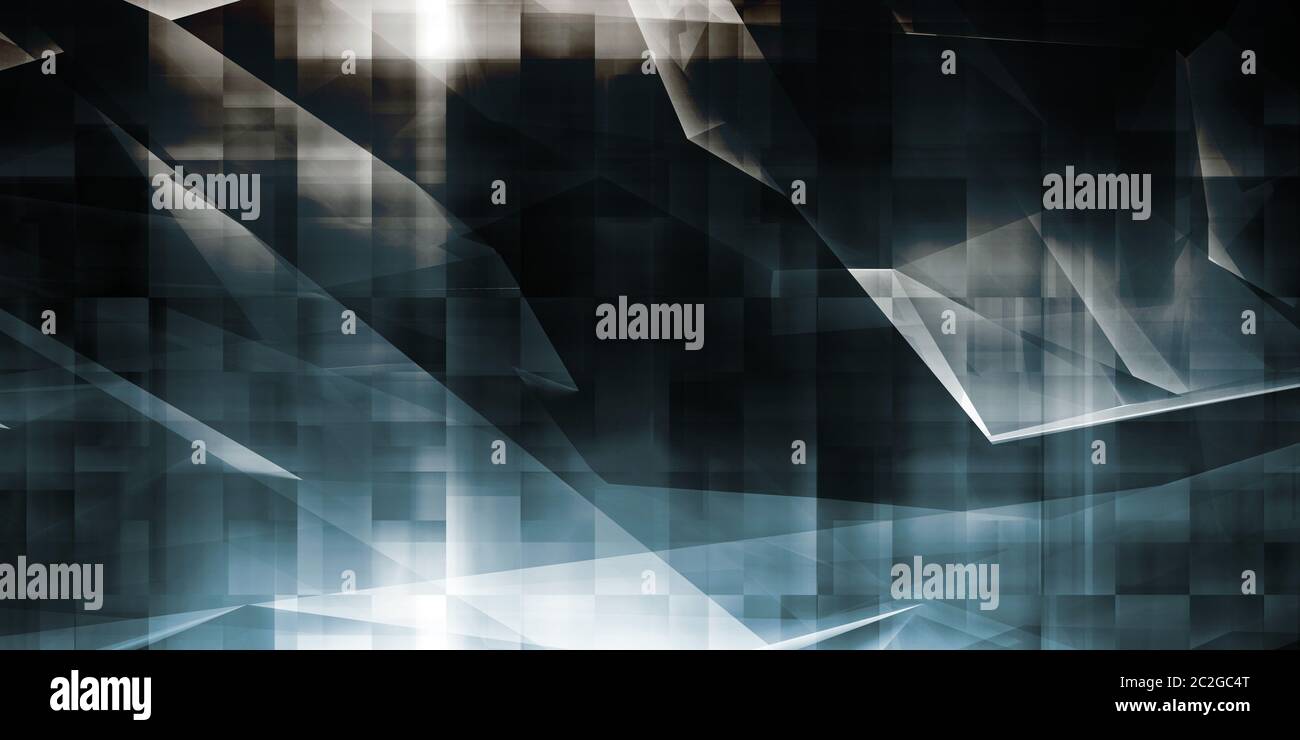 Futuristic Background with Blocks of Data as Tech Theme Stock Photo