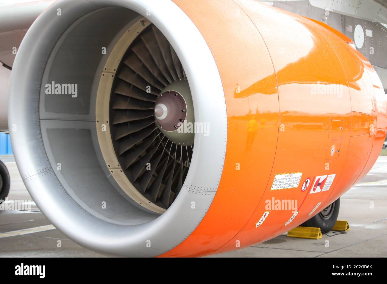 the engine, jet engine of an airplane Stock Photo