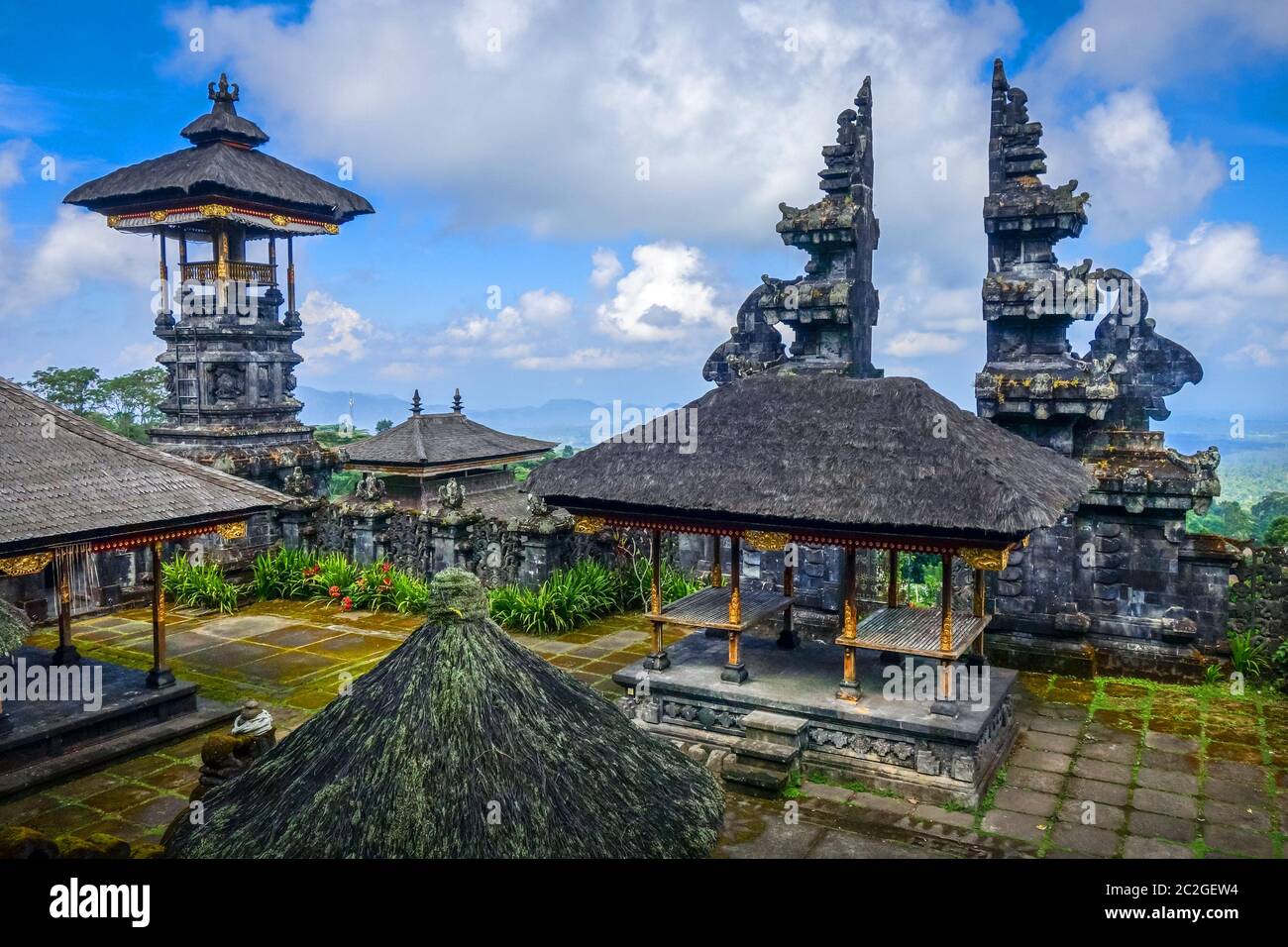 Pura Besakih temple complex on mount Agung, Bali, Indonesia Stock Photo -  Alamy