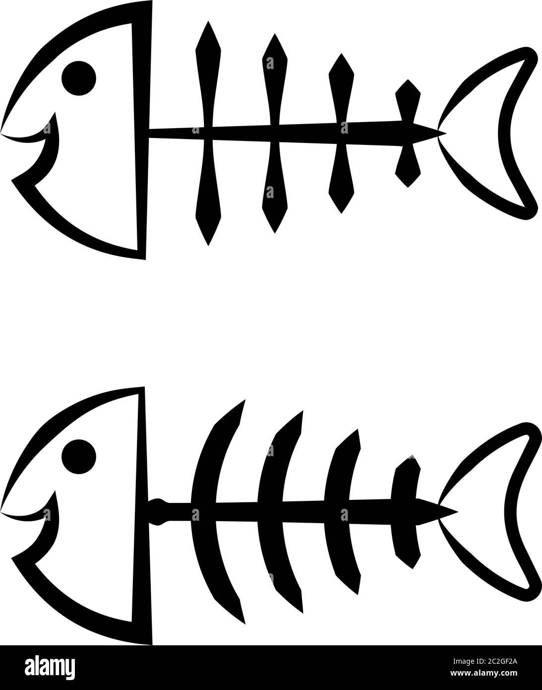Fish Bone Icon Design Vector Art Illustration Stock Vector Image & Art