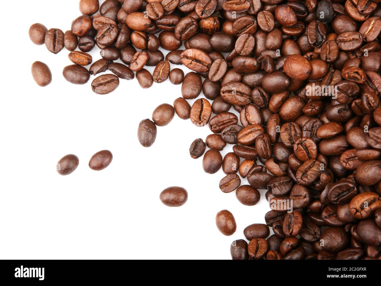 Fresh Roasted Coffee Beans Isolated On White Background Stock Photo - Alamy