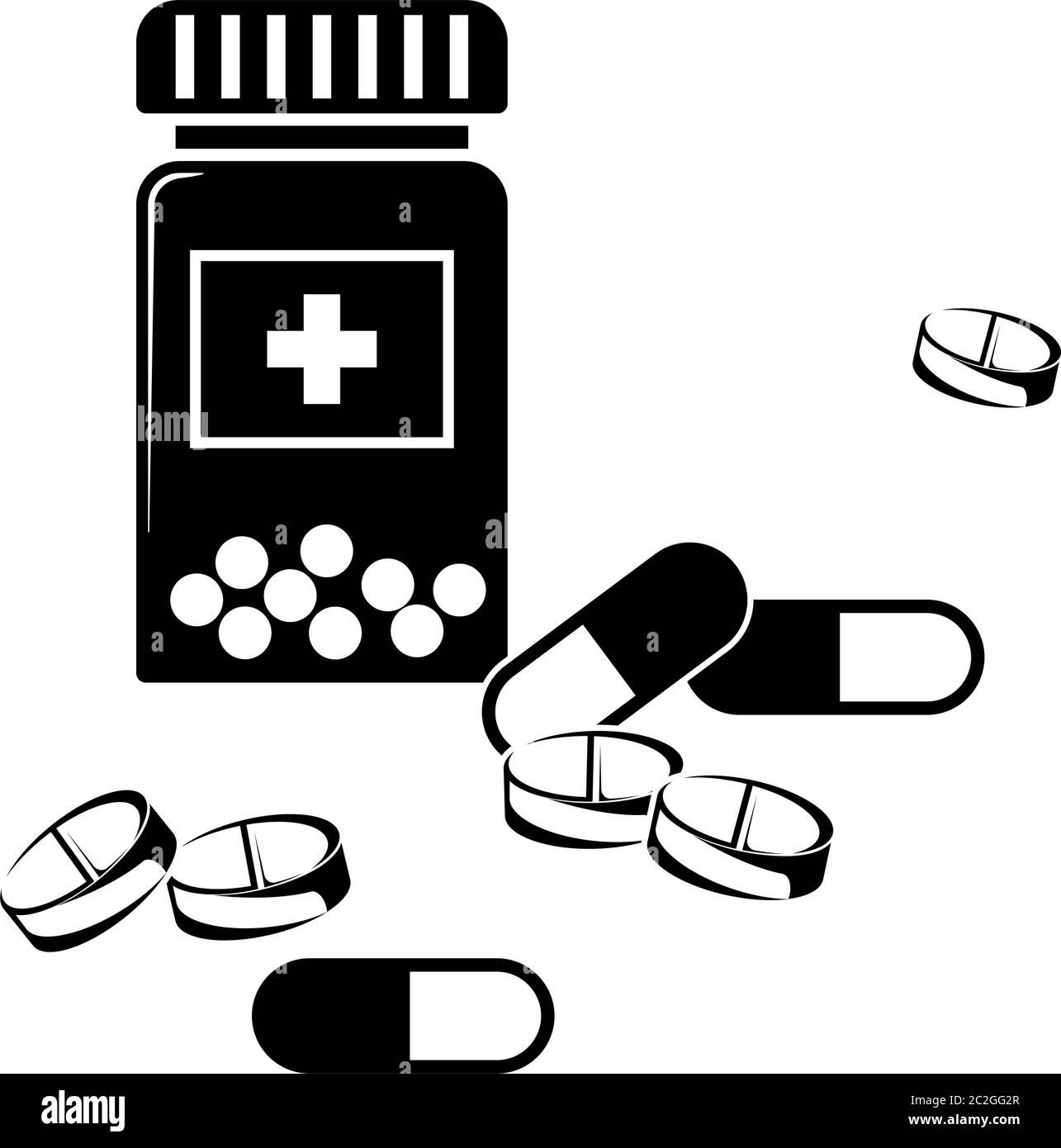 Medicine Bottle Clipart Black And White