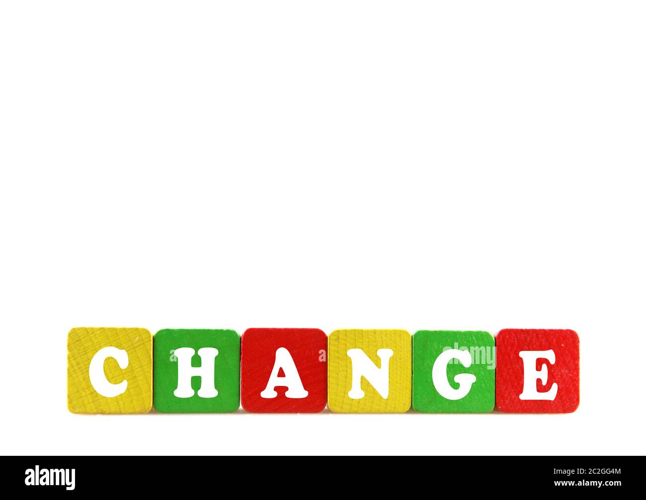 Studio Shot Of Colorful Toy Blocks Against White Background Stock Photo ...