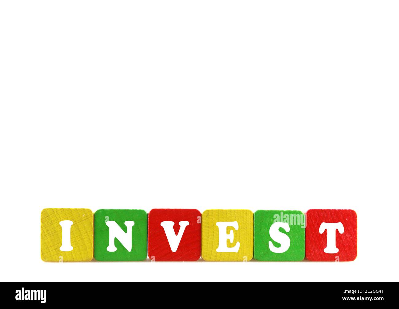 Studio Shot Of Colorful Toy Blocks Against White Background Stock Photo ...