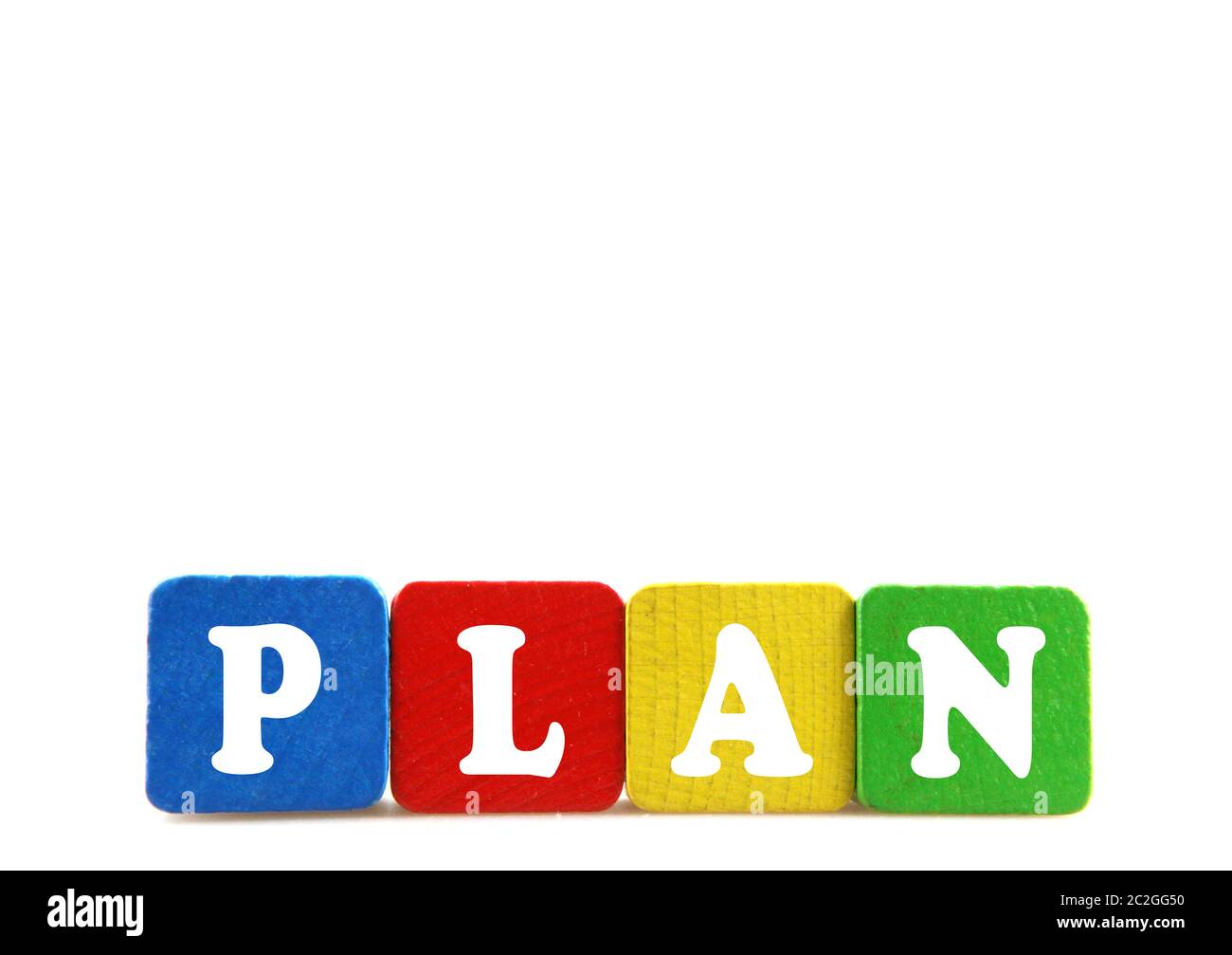Studio Shot Of Colorful Toy Blocks Against White Background Stock Photo ...