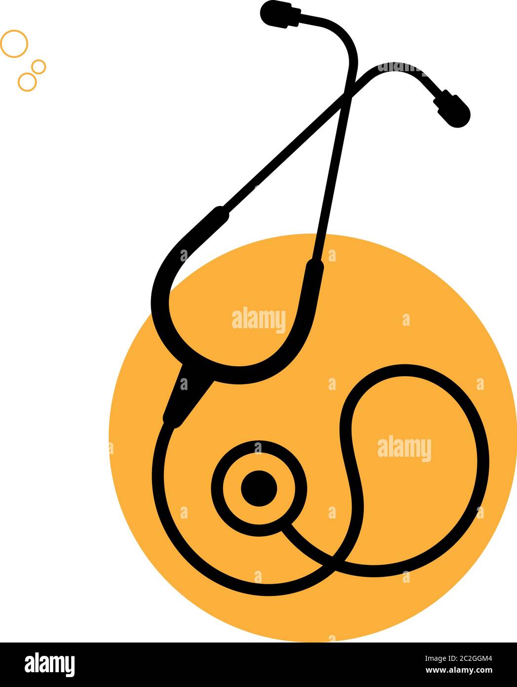 Stethoscope Icon, Acoustic Medical Device Vector Art Illustration Stock ...