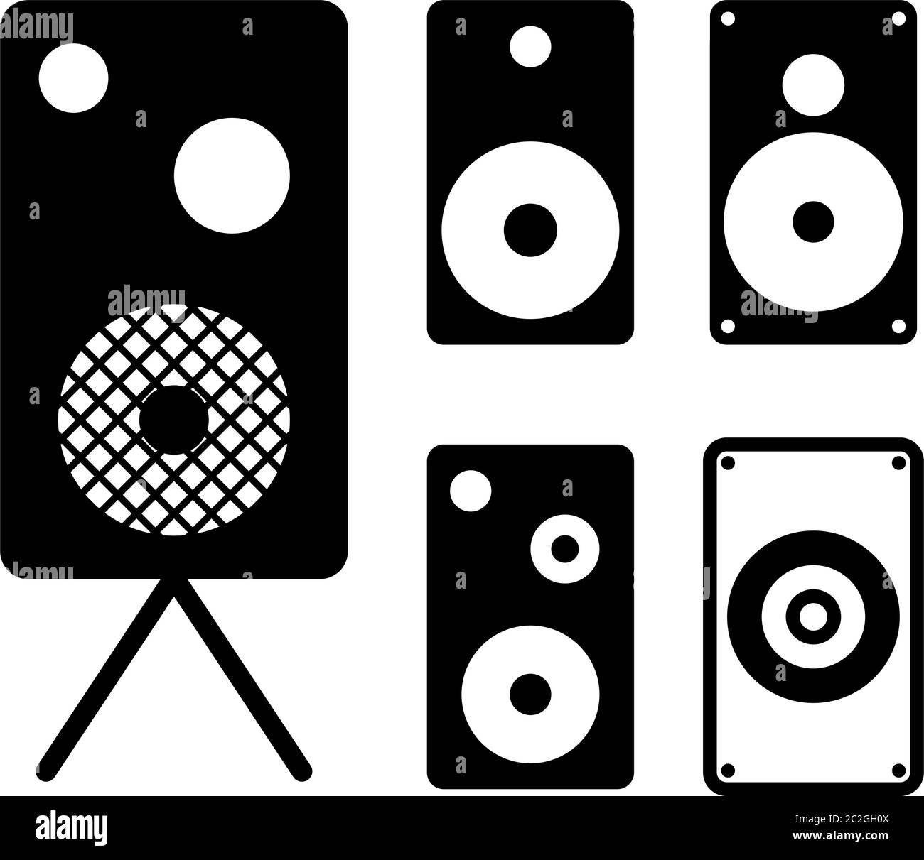 Speaker Icon Collection Design Vector Art Illustration Stock Vector ...