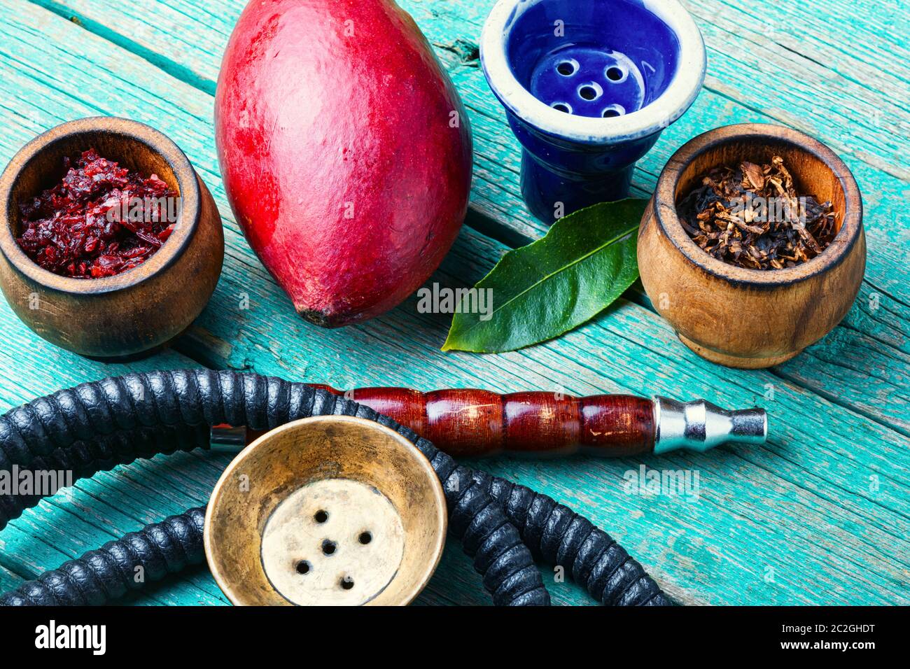 Details of the egyptian hookah.Shisha with mango flavor.Smoking apple tobacco Stock Photo Alamy