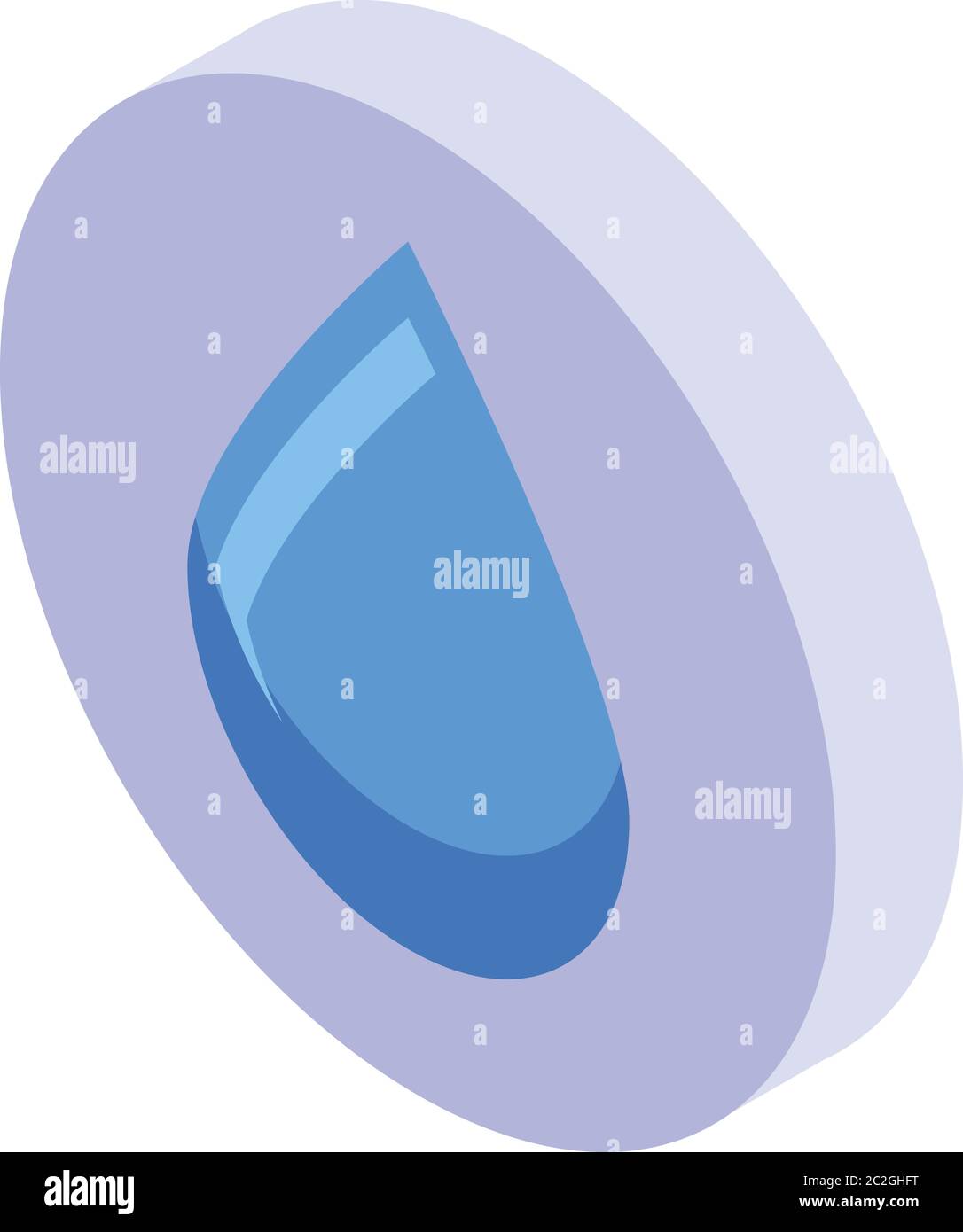 Water filter recycle factory icon, isometric style Stock Vector