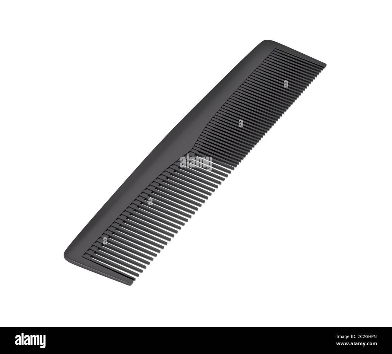 Black hair comb on white background Stock Photo - Alamy