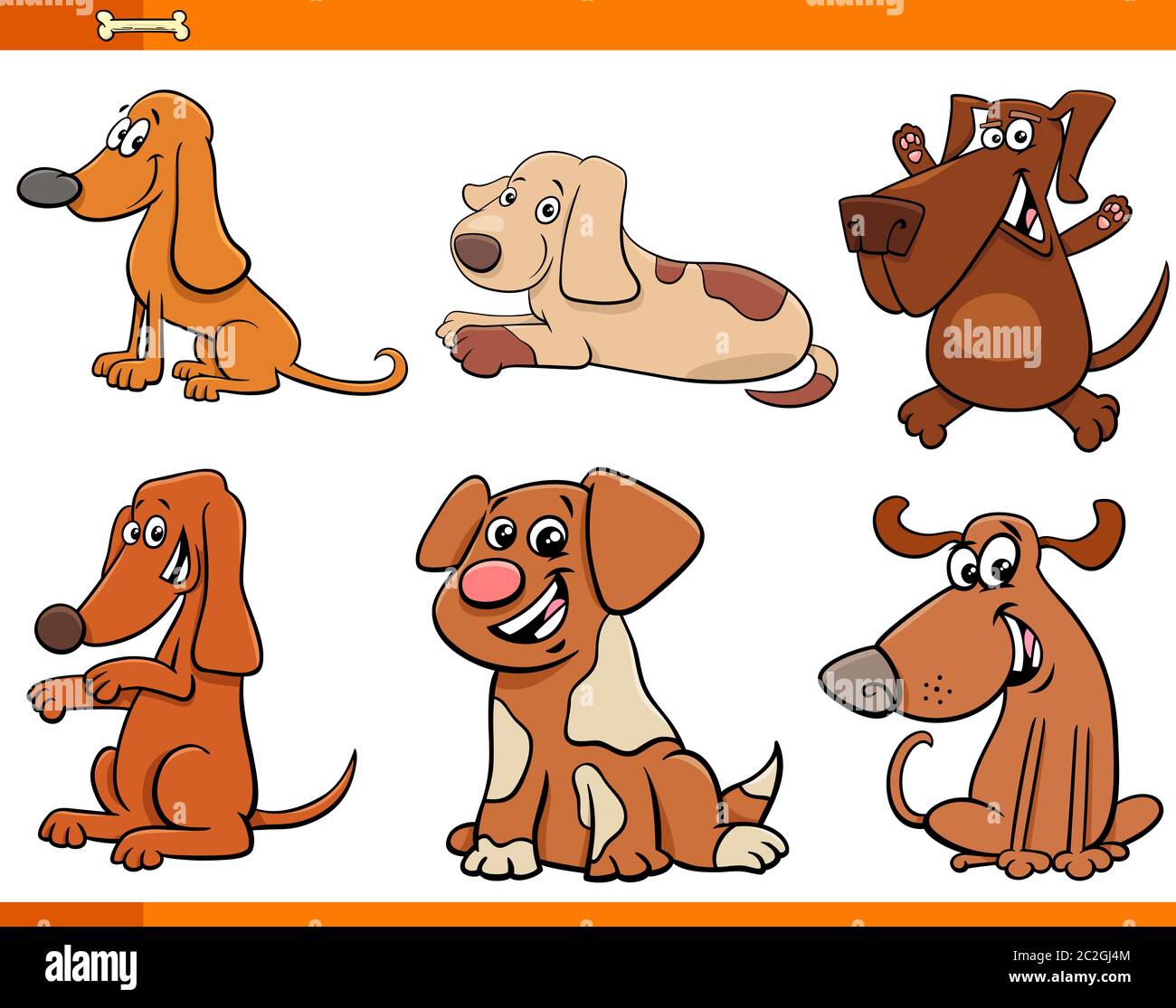 dogs cartoon characters set Stock Photo - Alamy