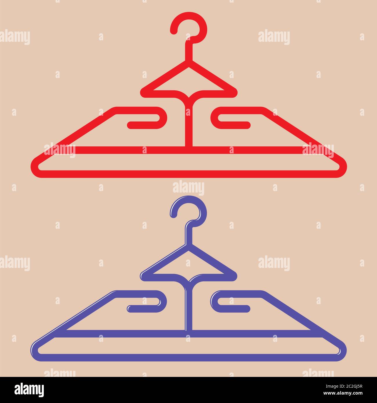 Innovative Cloth Hanger Design, Creative Artistic Vector Art ...