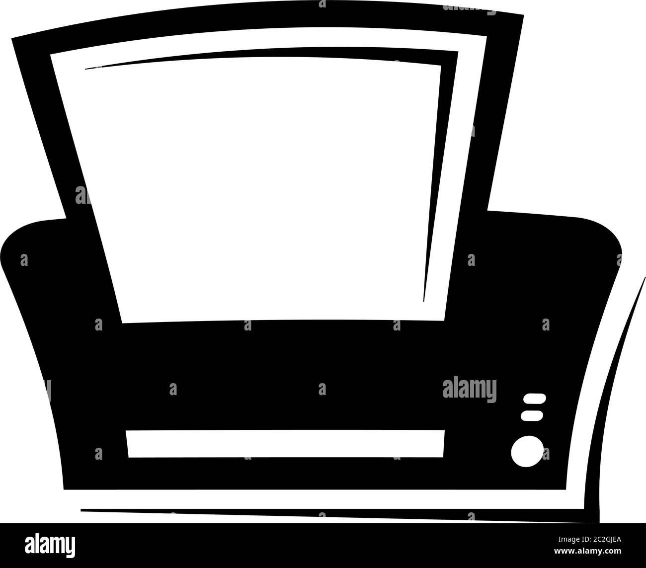 Printer Icon, Ink Jet, Laser Printer Vector Art Illustration Stock