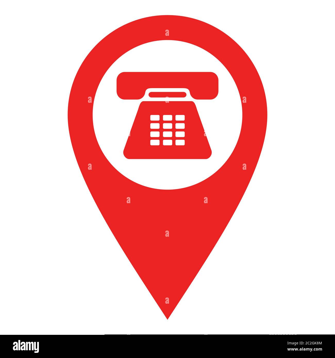 Phone and location pin Stock Photo - Alamy