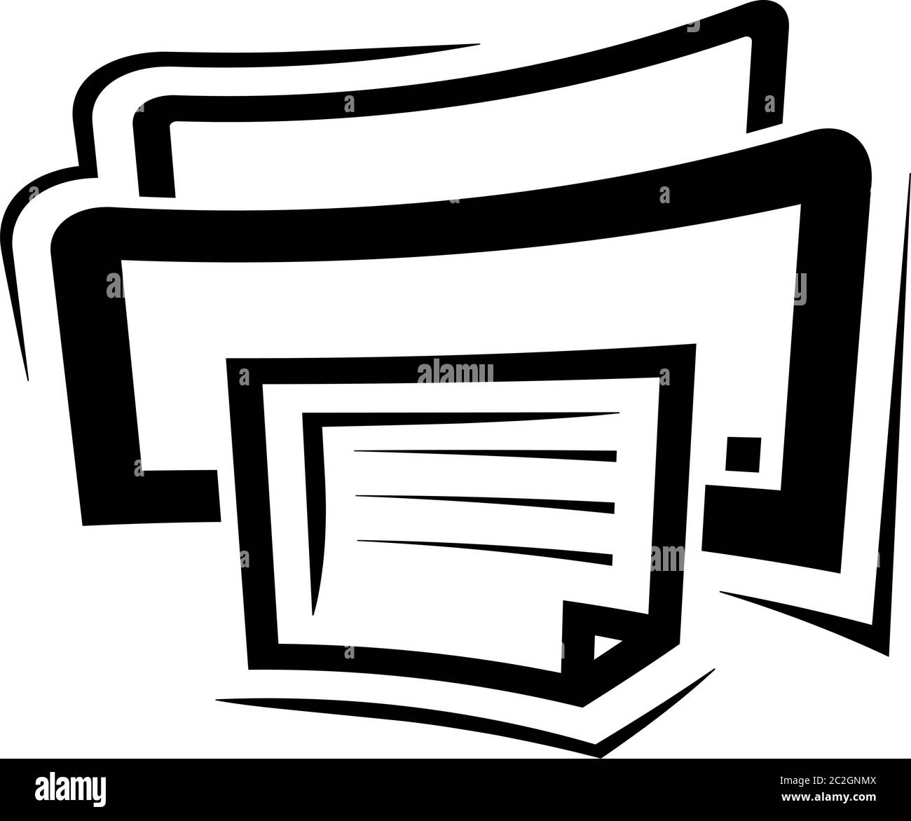 Printer Icon, Ink Jet, Laser Printer Vector Art Illustration Stock