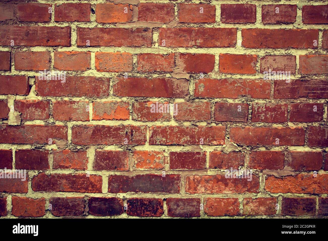 Weathered stained old brick wall background Stock Photo - Alamy