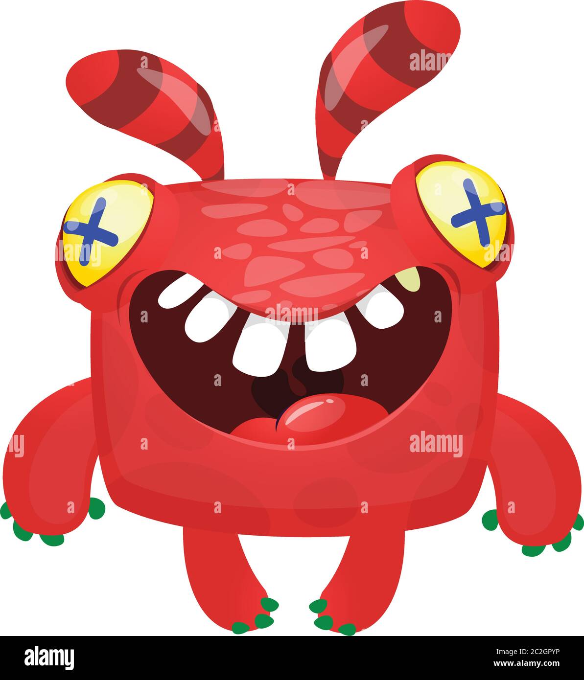 Funny cartoon alien. Vector Halloween illustration Stock Vector Image ...