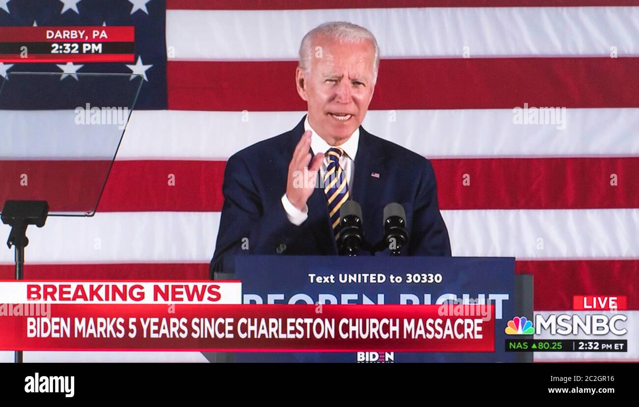 Darby, Pennsylvania, USA. 17th June, 2020. A screen grab of Vice