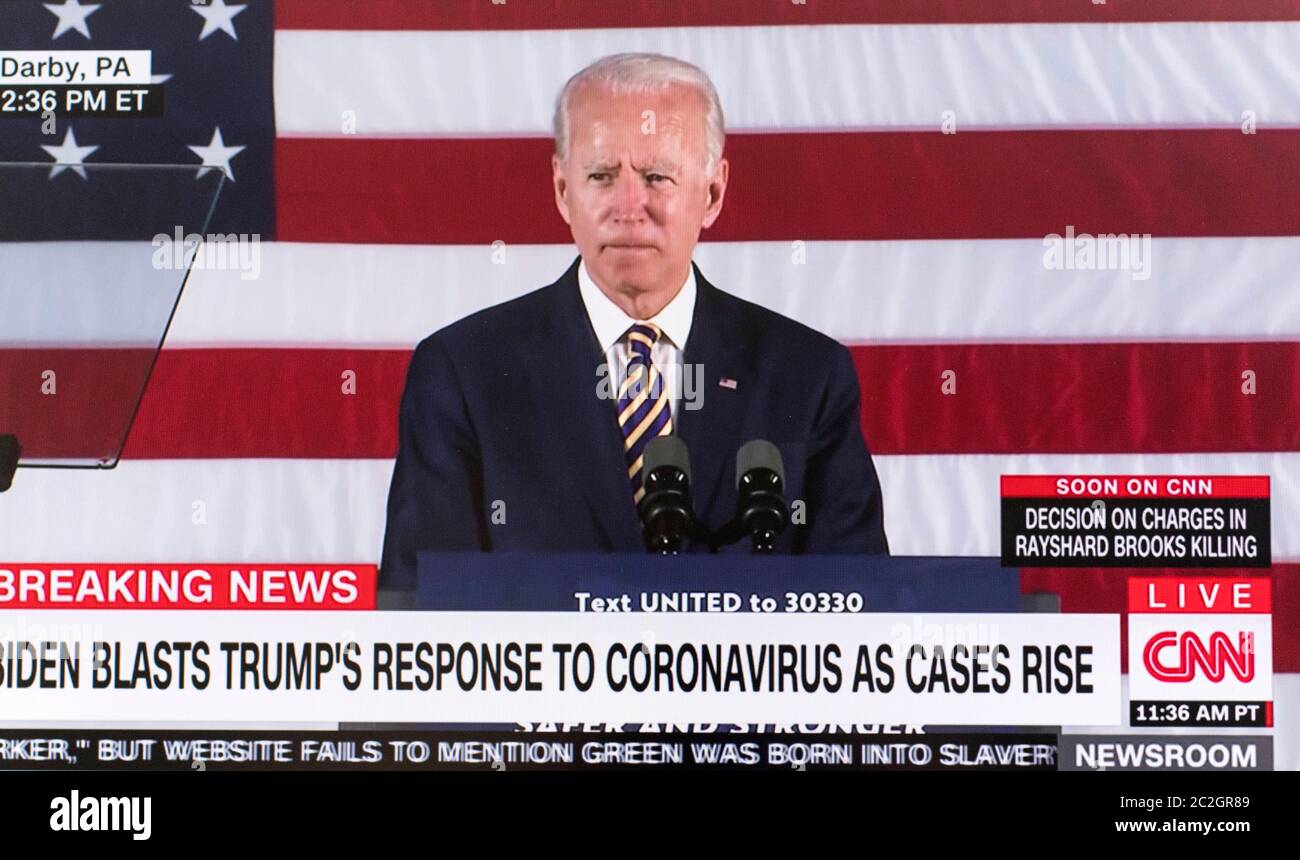 Darby, Pennsylvania, USA. 17th June, 2020. A screen grab of Vice