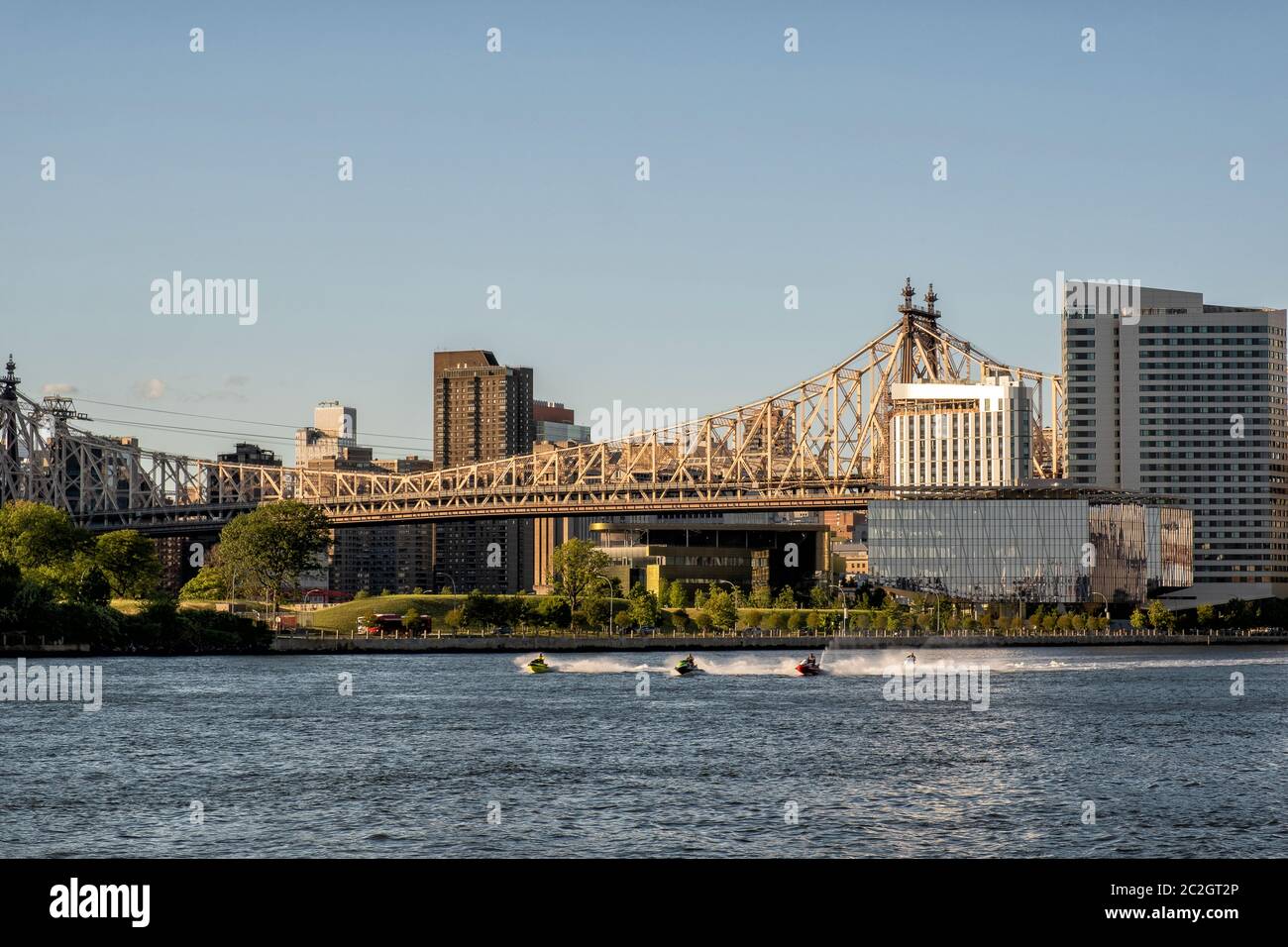 Ed Koch Queensboro Bridge and east river view from Long Island City Stock Photo