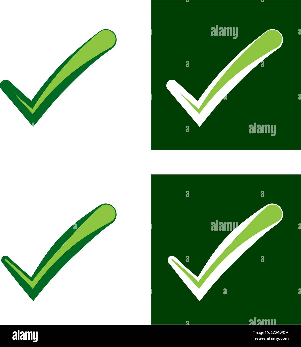 Tick Mark Icon Collection, Check Mark, Right Mark, Vector Art ...
