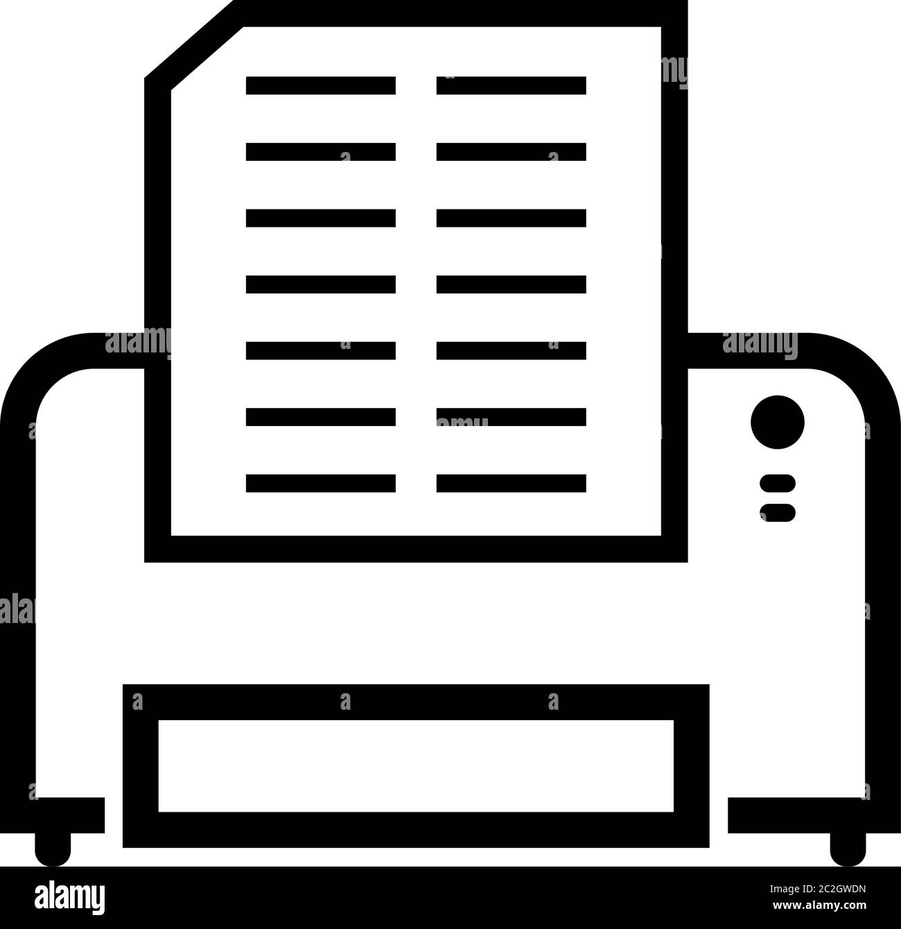 Printer Icon, Ink Jet, Laser Printer Vector Art Illustration Stock