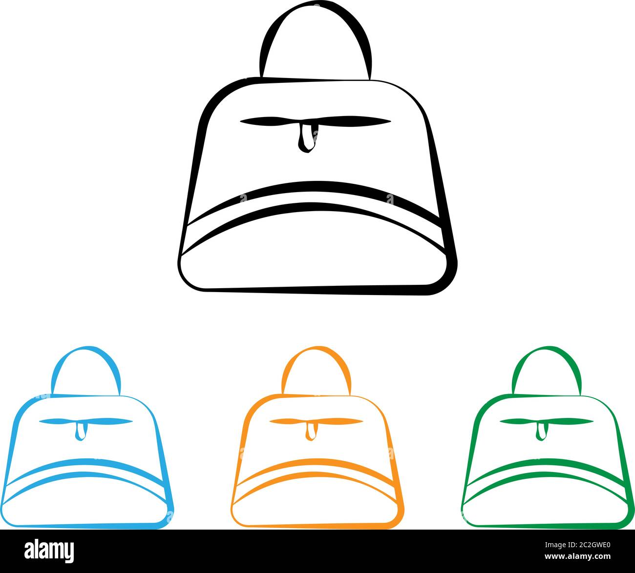 Handbag Icon, Hand Bag Design Vector Art Illustration Stock Vector Image &  Art - Alamy