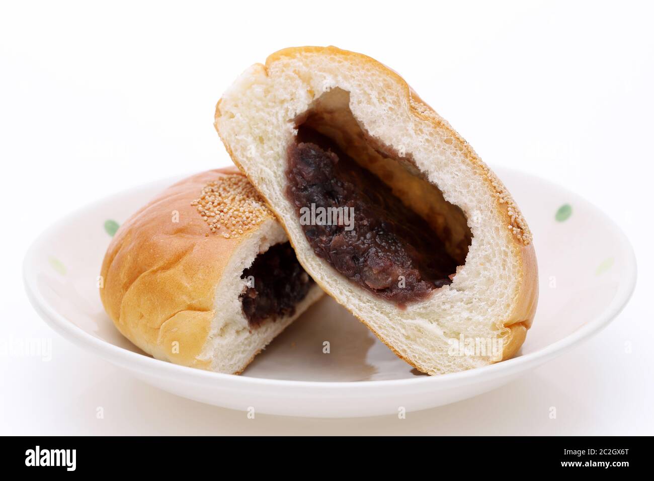 japanese red bean bread on white background, Anpan Stock Photo Alamy