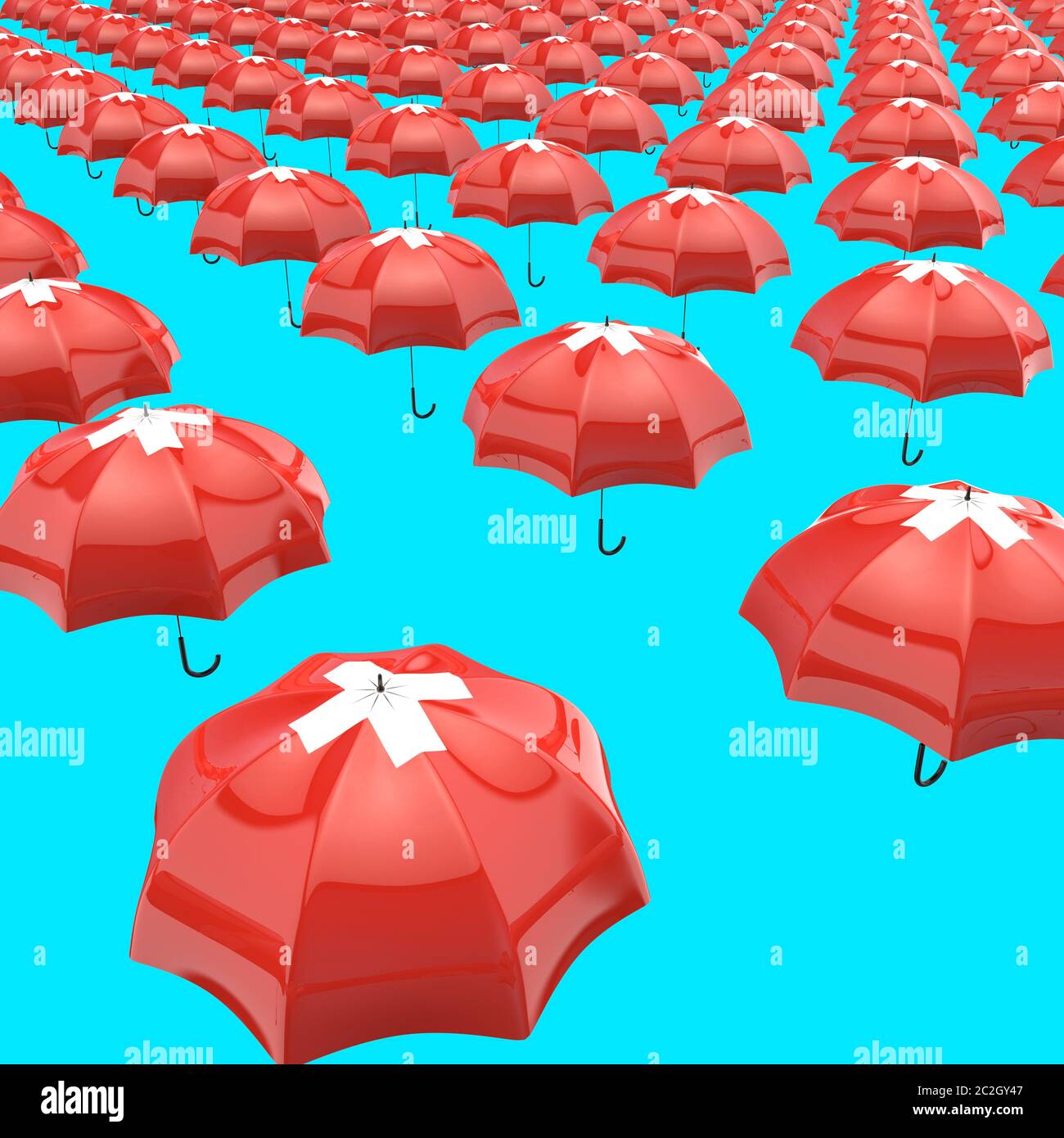 Umbrella concept 3D Illustration Stock Photo Alamy