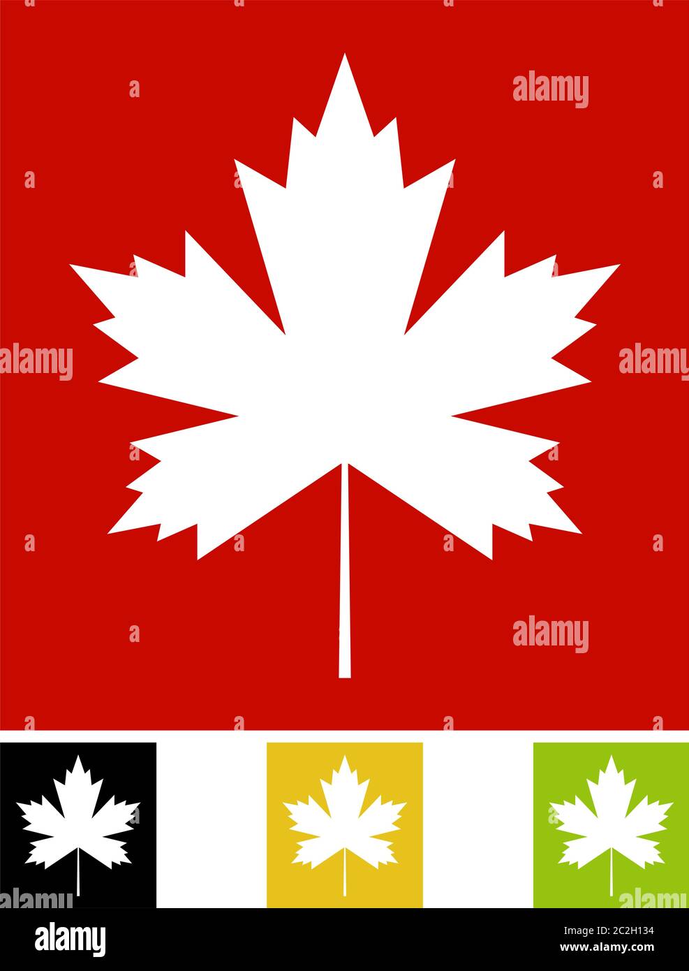 Maple Leaf Icon Design Vector Art Illustration Stock Vector