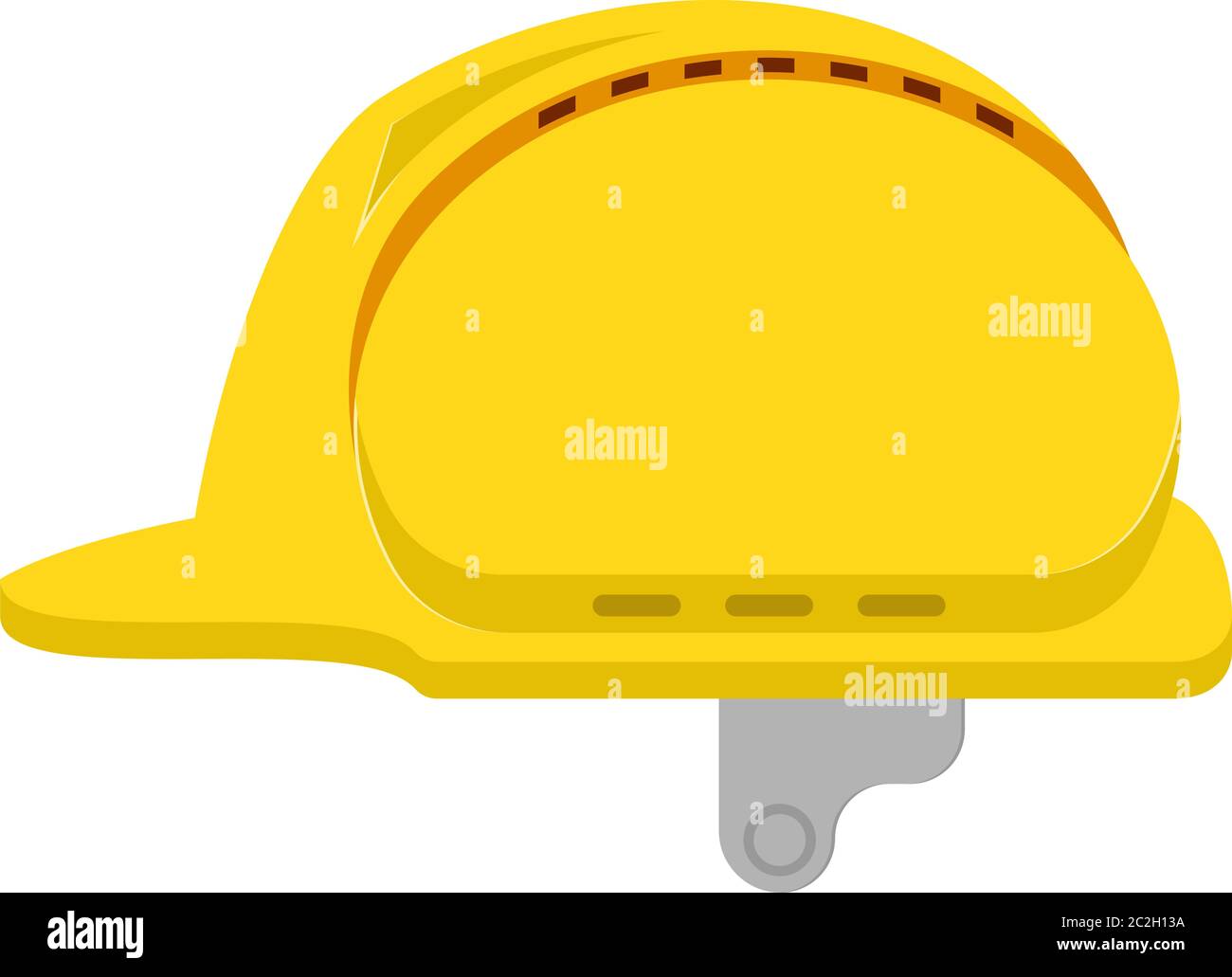 Safety Helmet, Head Protection Equipment Vector Art Illustration Stock