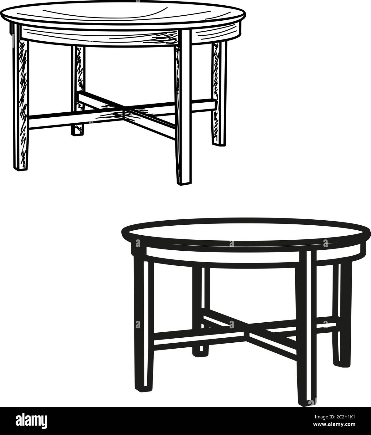 collection of sketch tables, isolated Stock Vector Image & Art - Alamy